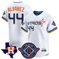 H.Astros #44 Yordan Alvarez Player White City Connect Texas Patch Vapor Premier Limited Home Gdoa Stitched Jerseys