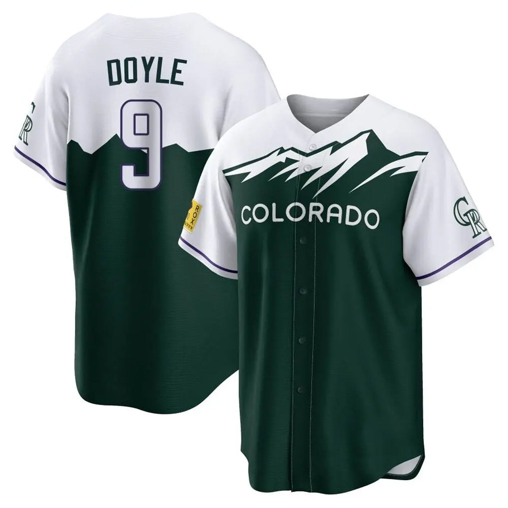 C.Rockies #9 Brenton Doyle Player Green City Connect Home Game Gdoa Stitched Jerseys