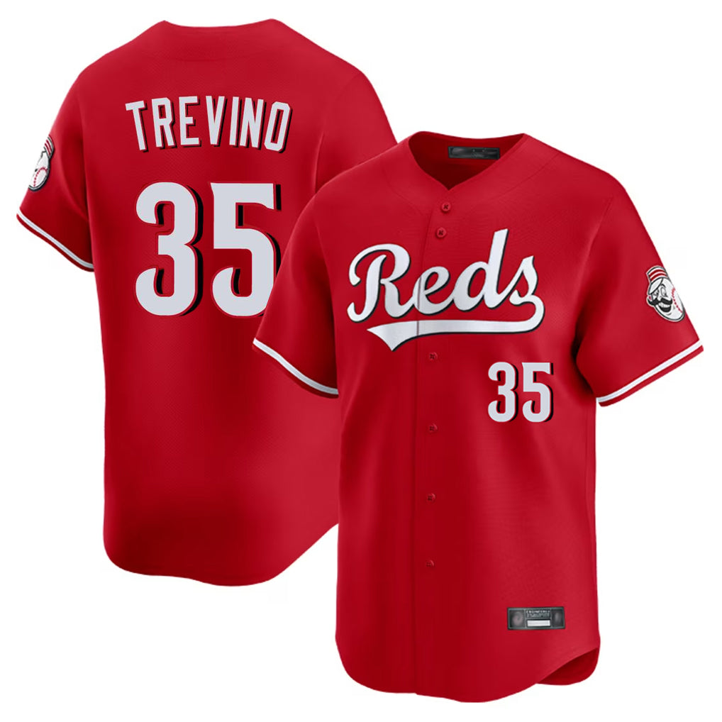 C.Reds #35 Jose Trevino Player Red Home Limited Gdoa Stitched Jerseys