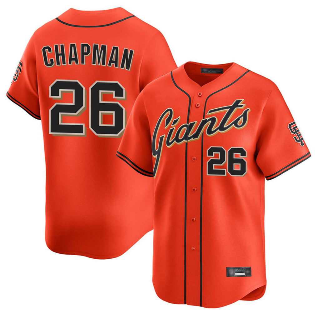 SF.Giants #26 Matt Chapman Player Orange Home Limited Stitched Jerseys