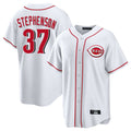 C.Reds #37 Tyler Stephenson Player White Game Home Gdoa Stitched Jerseys