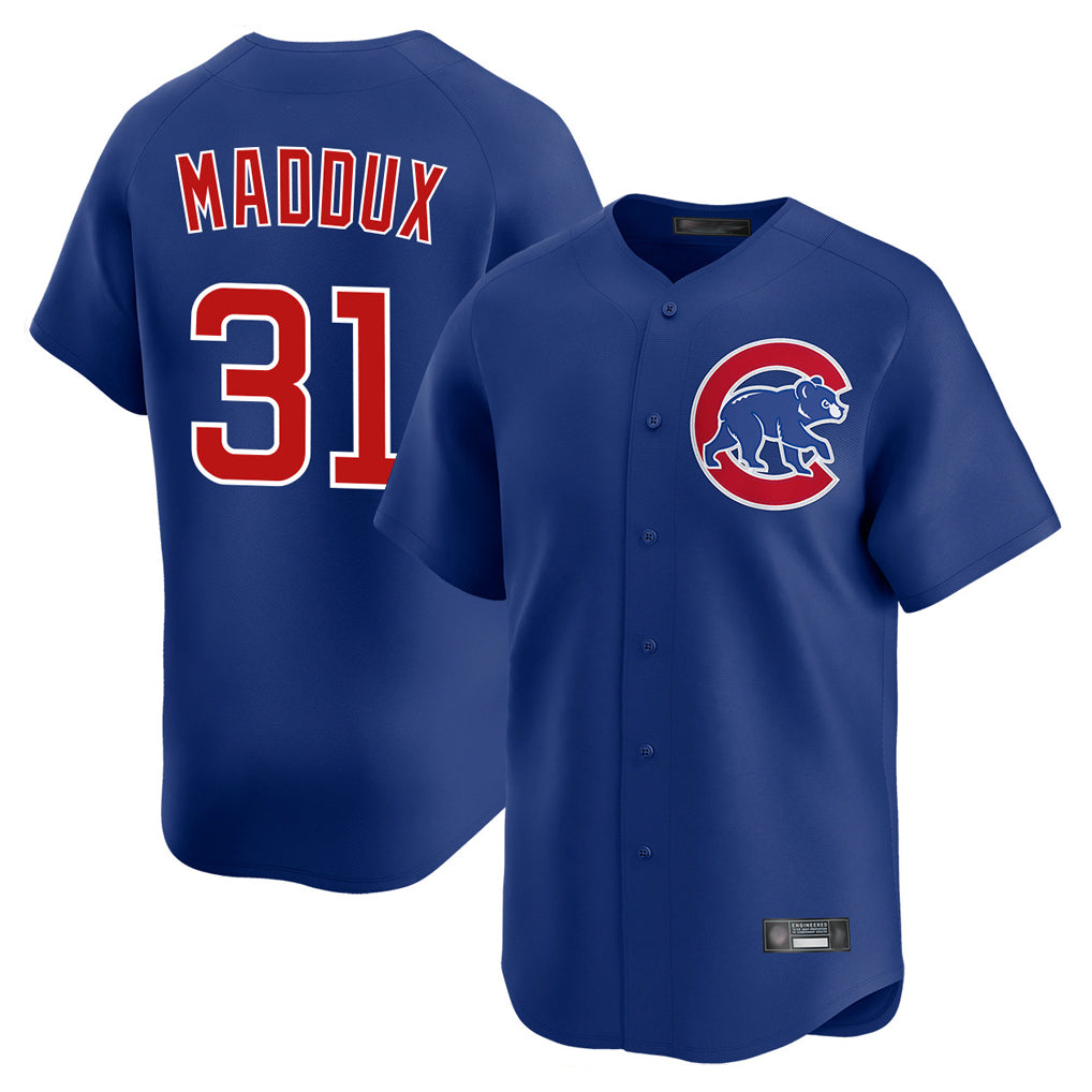 C.Cubs #31 Greg Maddux Player Royal Limited Home Gdoa Stitched Jerseys