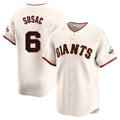 SF.Giants #6 Daniel Susac Player Cream Home Limited Stitched Jerseys