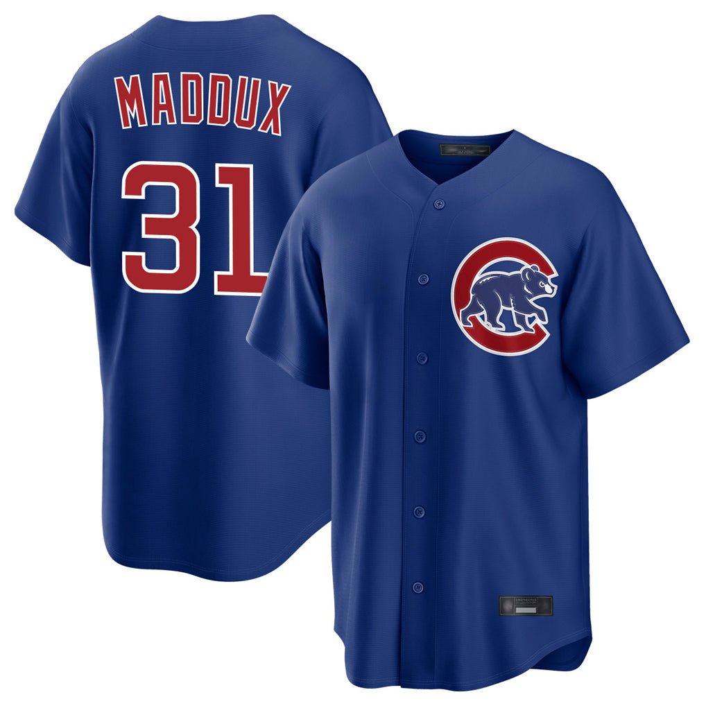 C.Cubs #31 Greg Maddux Player Royal Home Game Gdoa Stitched Jerseys