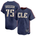 C.Guardians #75 Connor Brogdon Player Navy City Connect Limited Home Gdoa Stitched Jerseys