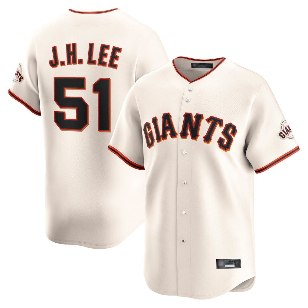 SF.Giants #51 Jung Hoo Lee Player Cream Home Limited Stitched Jerseys