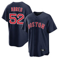 B.Red Sox #52 Wilyer Abreu Player Navy Home Game Gdoa Stitched Jerseys