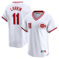 C.Reds #11 Barry Larkin Player White Cooperstown Collection Limited T-shirt Home Gdoa Stitched Jerseys