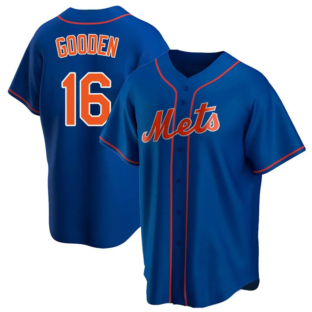 NY.Mets #16 Dwight Gooden Player Royal Home Game Gdoa Stitched Jerseys