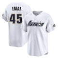 H.Astros #45 Tatsuya Imai Player White Throwback Cooperstown Collection Limited Gdoa Stitched Jerseys