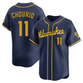 M.Brewers #11 Jackson Chourio Player Navy Home Limited Gdoa Stitched Jerseys