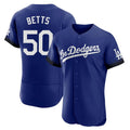 LA.Dodgers #50 Mookie Betts Player Royal City Connect Elite Home Gdoa Stitched Jerseys