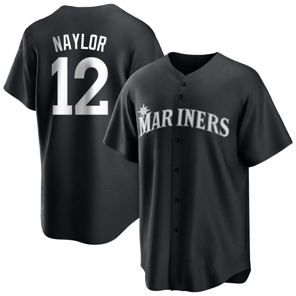 S.Mariners #12 Josh Naylor Player Black Home Limited Stitched Jerseys