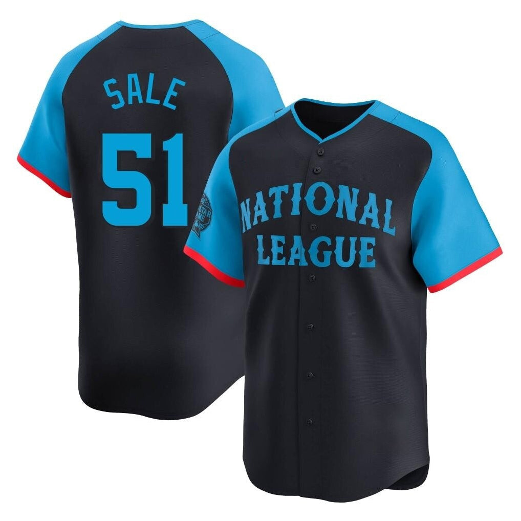A.Braves #51 Chris Sale Player Navy National League All-Star Limited Home Game Gdoa Stitched Jerseys