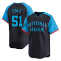 A.Braves #51 Chris Sale Player Navy National League All-Star Limited Home Game Gdoa Stitched Jerseys