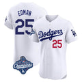 LA.Dodgers #25 Tommy Edman Player Gold White World Series Meet Limited Elite Home Gdoa Stitched Jerseys