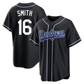 LA.Dodgers #16 Will Smith Player Black Carbon Limited Home Gdoa Stitched Jerseys