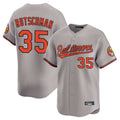 B.Orioles #35 Adley Rutschman Player Gray Limited Home Game Gdoa Stitched Jerseys