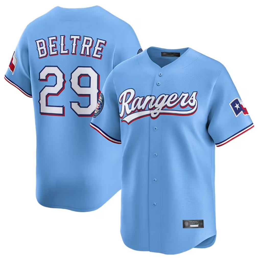 T.Rangers #29 Adrian Beltre Player Light Blue Home Limited Stitched Jerseys