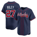 A.Braves #27 Austin Riley Player Navy Limited Home Game Gdoa Stitched Jerseys