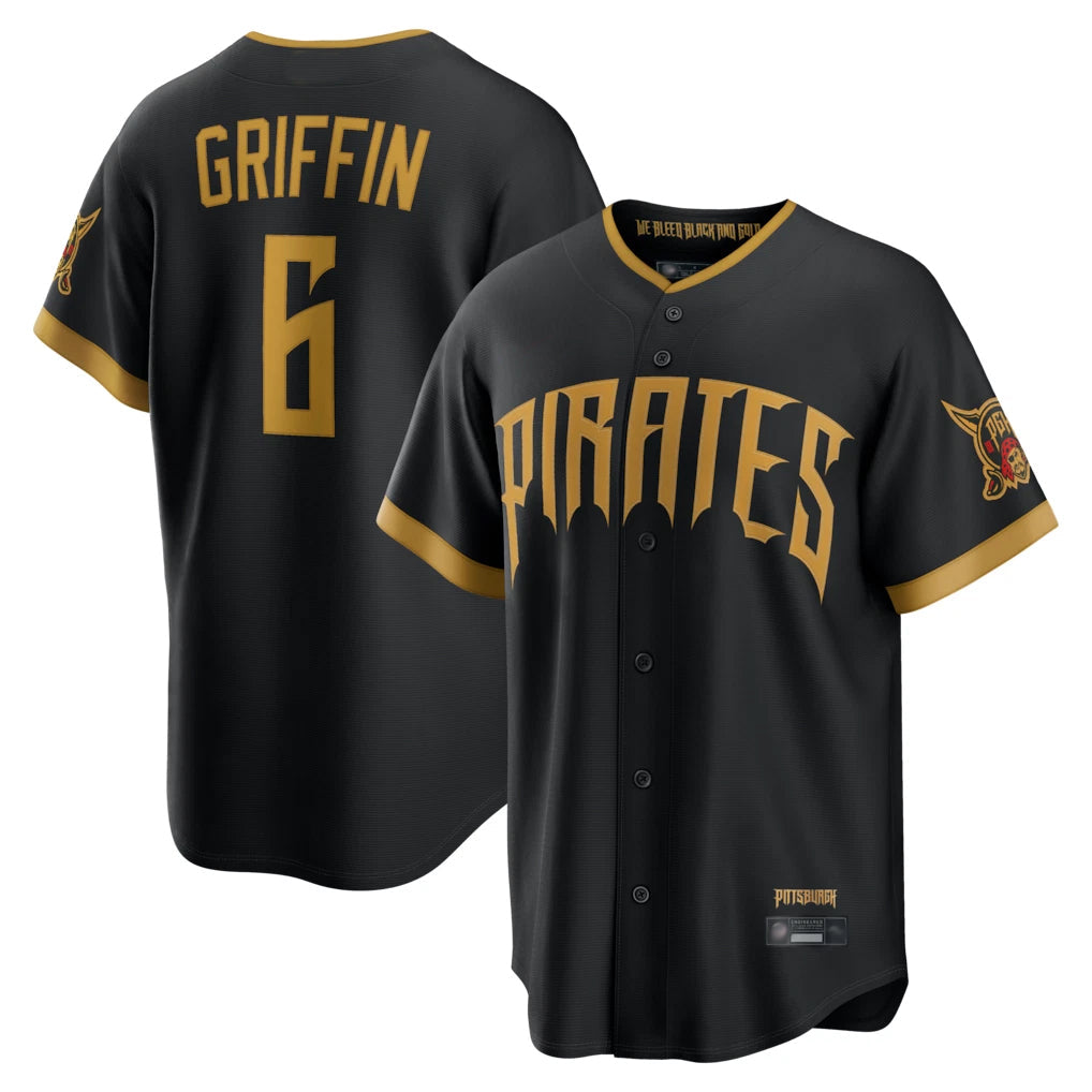 P.Pirates #6 Konnor Griffin Player Black 2026 City Connect Home Game Gdoa Stitched Jerseys