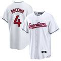 C.Guardians #4 Brayan Rocchio Player White Home Game Gdoa Stitched Jerseys