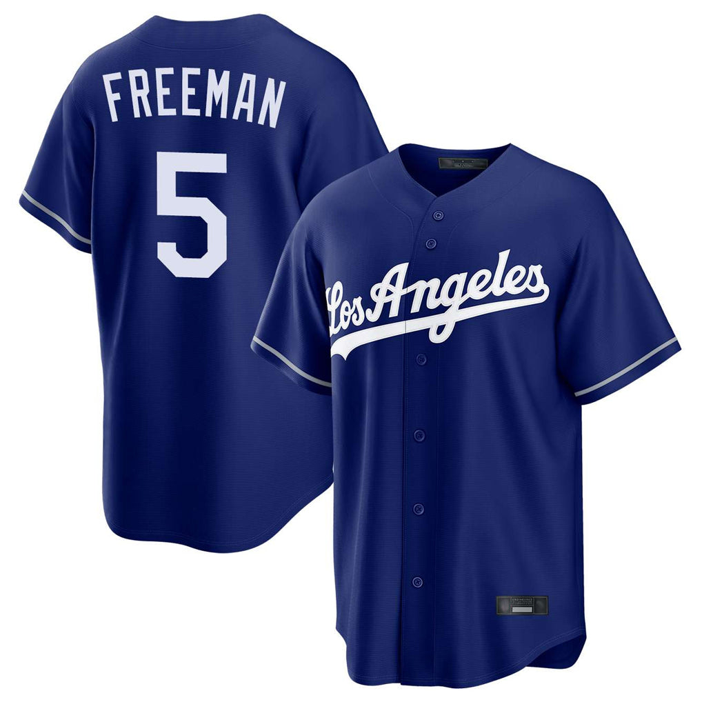 LA.Dodgers #5 Freddie Freeman Player Royal Game Gdoa Stitched Jerseys