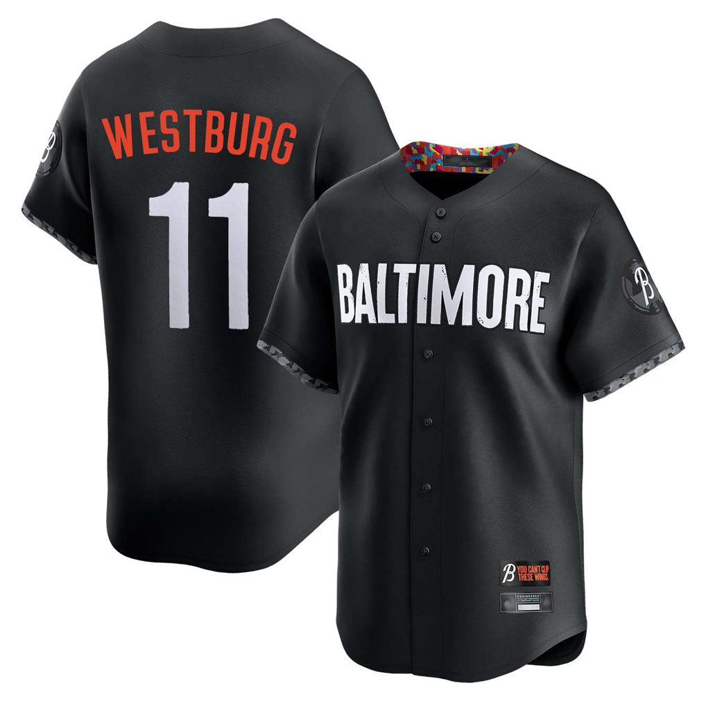 B.Orioles #11 Jordan Westburg Player Black City Connect Limited Home Game Gdoa Stitched Jerseys