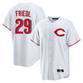 C.Reds #29 TJ Friedl Player White Home Game Gdoa Stitched Jerseys