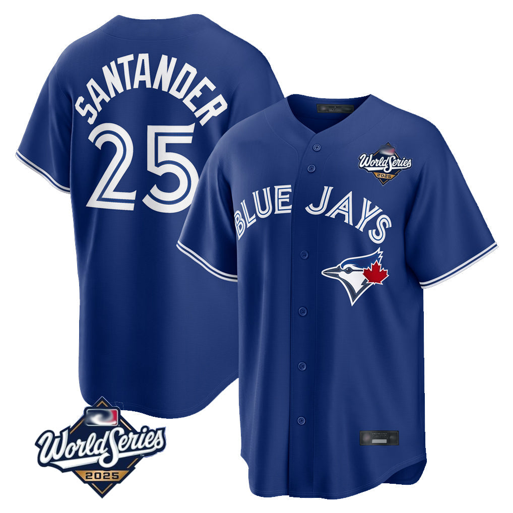 T.Blue Jays #25 Anthony Santander Player Navy 2025 World Series Home Limited Gdoa Stitched Jerseys