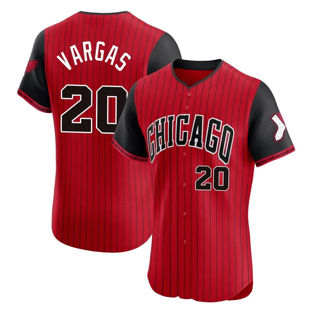 C.White Sox #20 Miguel Vargas Player Red City Connect Limited Elite Home Gdoa Stitched Jerseys