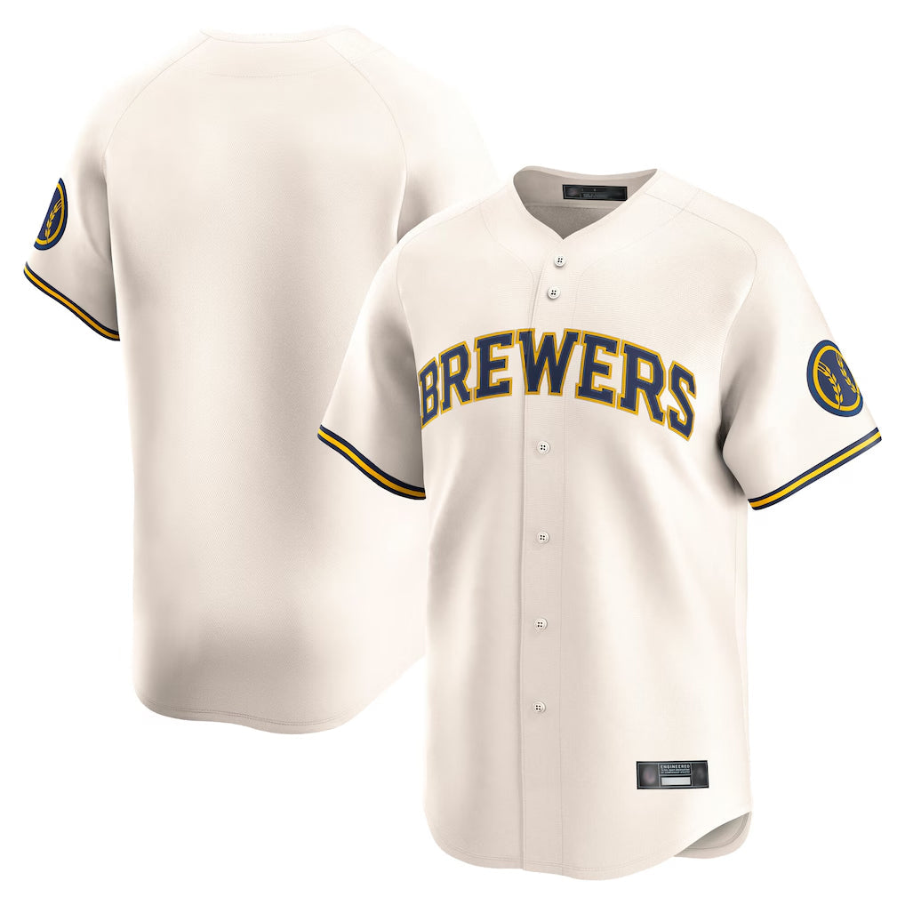M.Brewers ## Brewers Blank Player Cream Home Limited Game Gdoa Stitched Jerseys