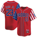 S.Diego Padres #23 Fernando Tatis Jr Player Red Independence Day Home Limited Stitched Jerseys