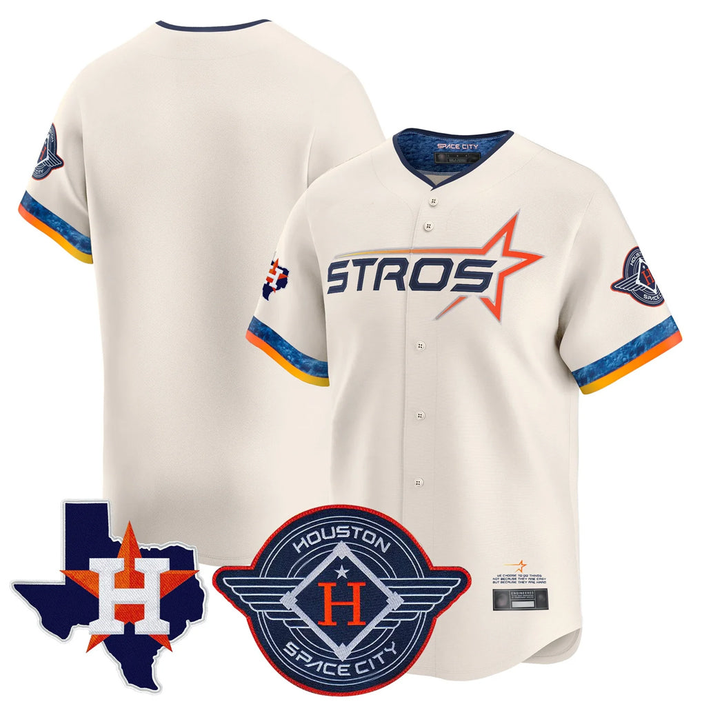 H.Astros ## Astros Blank Player Cream City Connect Texas Patch Vapor Premier Limited Home Gdoa Stitched Jerseys
