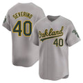 Athletics #40 Luis Severino player Gray Limited Away Stitched Jersey