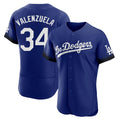 LA.Dodgers #34 Fernando Valenzuela Player Royal City Connect Elite Home Gdoa Stitched Jerseys