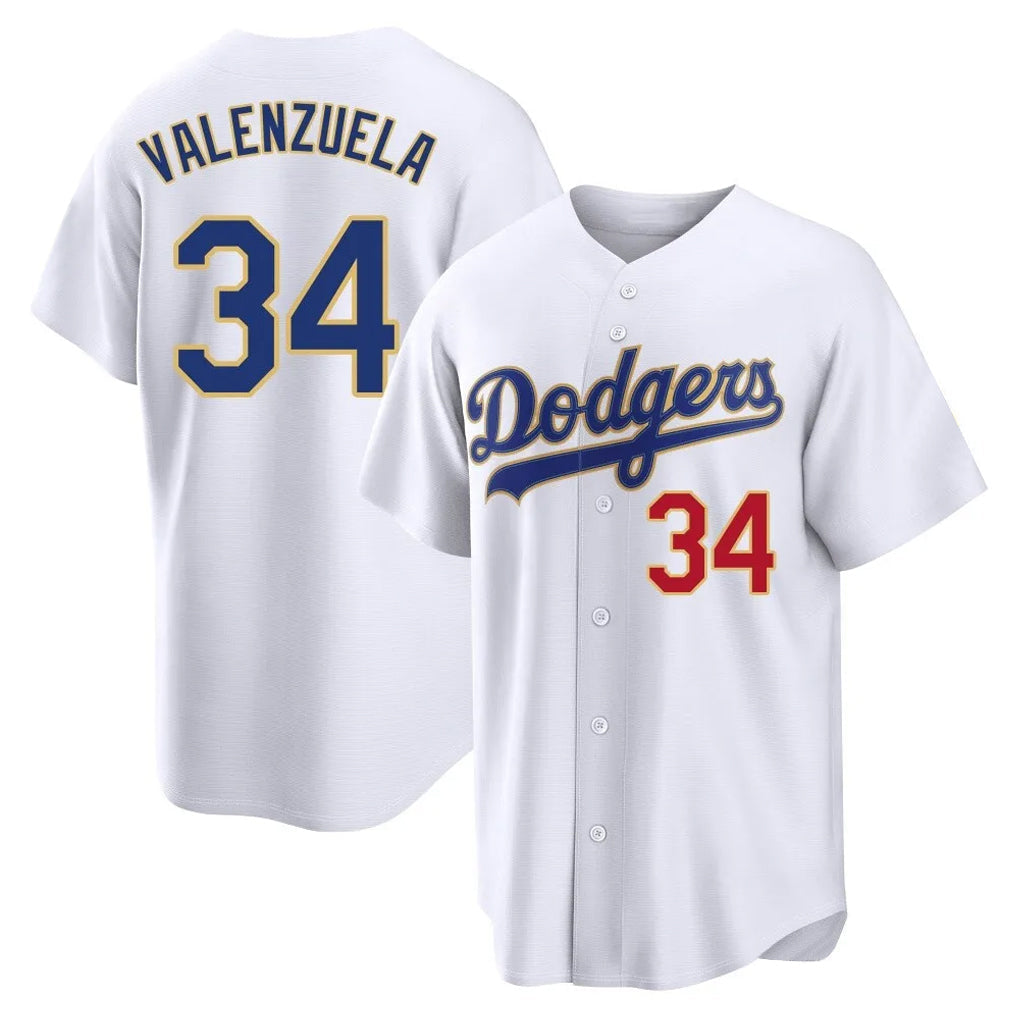 LA.Dodgers #34 Fernando Valenzuela Player Gold White 2026 Collection Stadium Limited Gdoa Stitched Jerseys