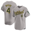 Athletics #4 Lawrence Butler player Gray Limited Away Stitched Jersey
