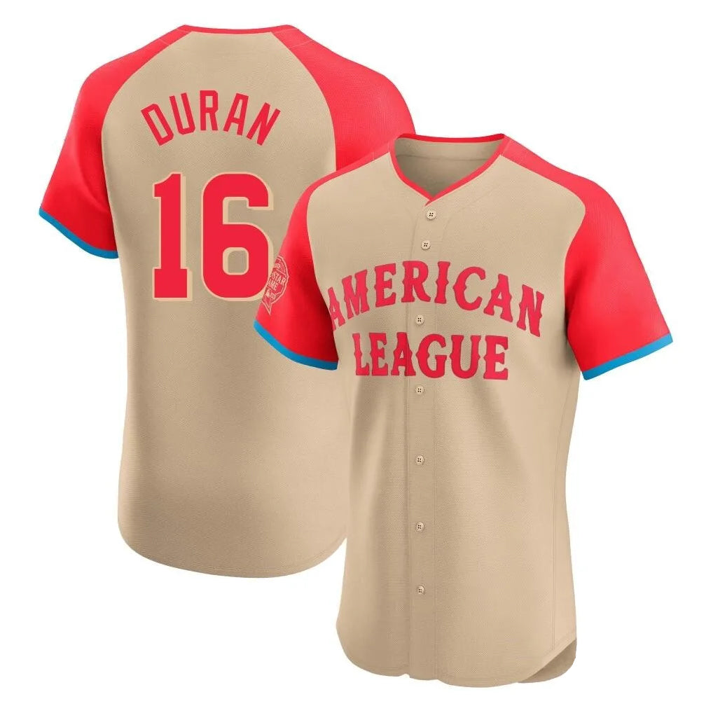 B.Red Sox #16 Jarren Duran Player Cream All-Star Short-Sleeved Limited Elite Home Game Gdoa Stitched Jerseys