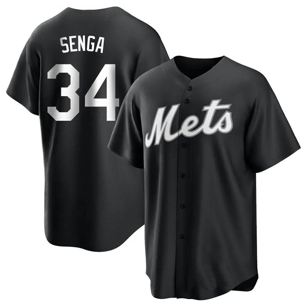 NY.Mets #34 Kodai Senga Player Black Home Game Gdoa Stitched Jerseys
