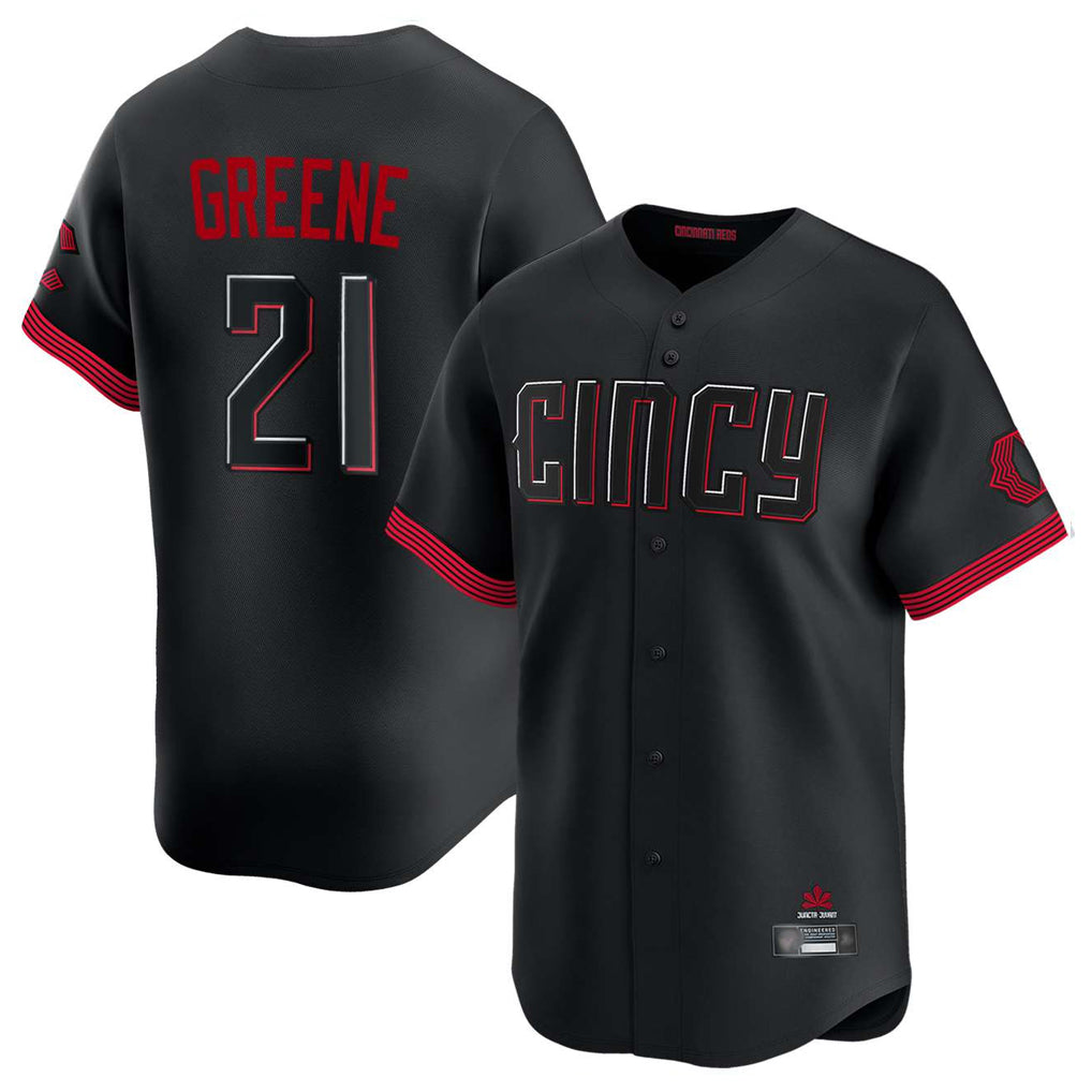 C.Reds #21 Hunter Greene Player Black City Connect Home Limited Gdoa Stitched Jerseys