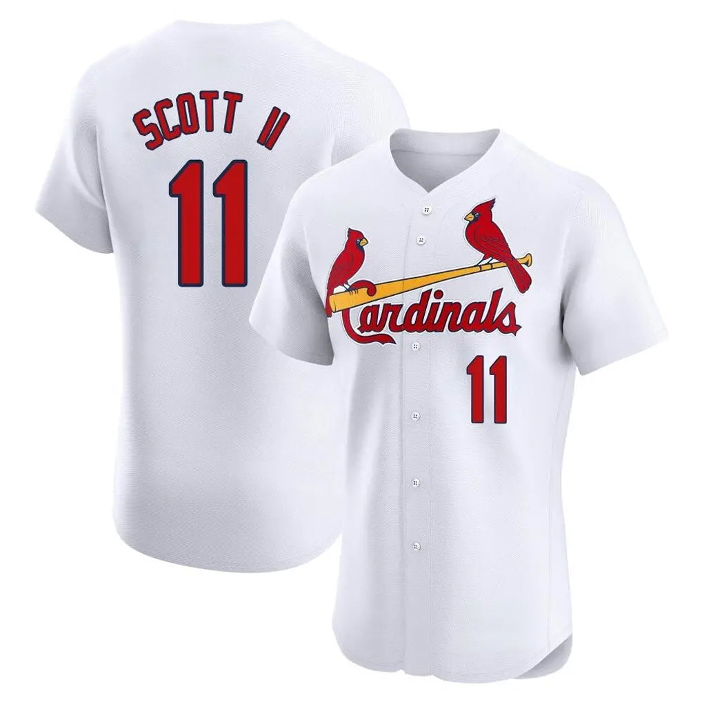 St. Louis Cardinals #11 Victor Scott II Player White Home Limited Elite Stitched Jerseys
