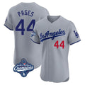 LA.Dodgers #44 Andy Pages Player Gray World Series Meet Limited Elite Home Gdoa Stitched Jerseys