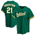 Athletics #21 Tyler Soderstrom player Green Replica Kelly Alternate Stitched Jersey