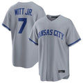 KC.Royals #7 Bobby Witt Jr. Player Grey Road Game Home Gdoa Stitched Jerseys