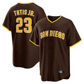 S.Diego Padres #23 Fernando Tatis Jr Player Brown Alternate Replica Game Stitched Jerseys