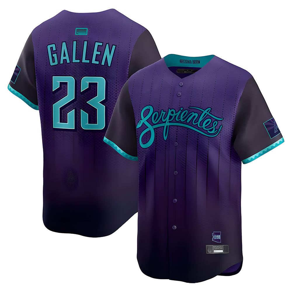 A.Diamondbacks #23 Zac Gallen Player Purple City Connect Limited Vapor Stitched Jerseys