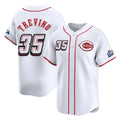 C.Reds #35 Jose Trevino Player White Speedway Classic Home Limited Gdoa Stitched Jerseys
