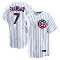 C.Cubs #7 Dansby Swanson Player White Game Home Gdoa Stitched Jerseys