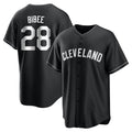 C.Guardians #28 Tanner Bibee Player Black Home Game Gdoa Stitched Jerseys
